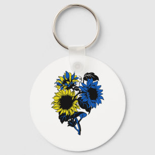 Ukraine Sonnenblume Blau Gelb Ukrainische Flagge U Schlüsselanhänger