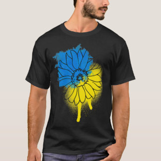 Ukraine Sonnenblume T für Frauen Blue Yellow Flag  T-Shirt