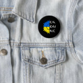 Ukraine Sonnenblume Ukrainische Flagge Ich stehe m Button (Beispiel)
