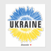 Ukraine Sonnenblume Ukrainische Solidarität Aufkleber (Blatt)