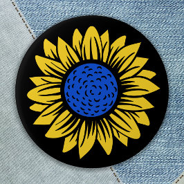 Ukraine Sonnenblume ukrainische Solidarität Button