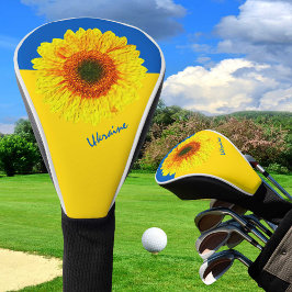 Ukraine Sonnenblume und ukrainische Flagge / Blume Golf Headcover