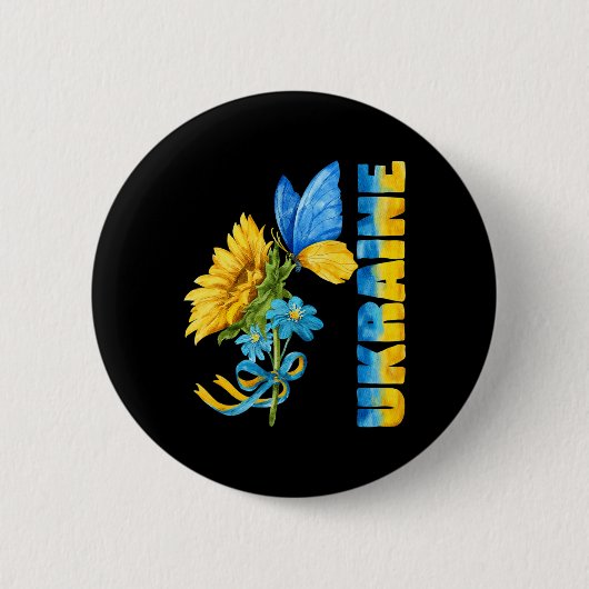 Ukraine Sonnenblumen 8 Button (Vorderseite)
