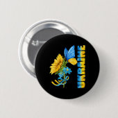 Ukraine Sonnenblumen 8 Button (Vorne & Hinten)