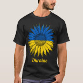 Ukraine Sonnenblumen Blau- und Gelbfarben T-Shirt (Vorderseite)
