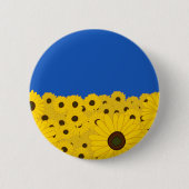 Ukraine Sonnenblumen Button (Vorderseite)