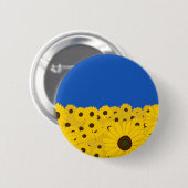 Ukraine Sonnenblumen Button (Vorne & Hinten)