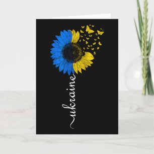 Ukraine-Sonnenblumen-Flagge Vintage Ukrainische Fl Karte