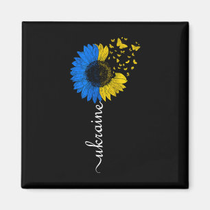 Ukraine-Sonnenblumen-Flagge Vintage Ukrainische Fl Magnet