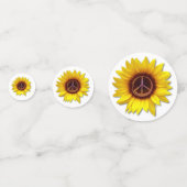 Ukraine Sonnenblumen Friedenszeichen Signatur Anti Konfetti (Rückseiten)