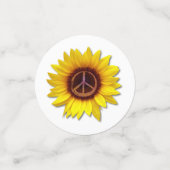 Ukraine Sonnenblumen Friedenszeichen Signatur Anti Konfetti (Klein Vorderseite)