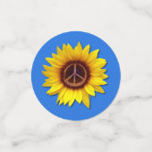 Ukraine Sonnenblumen Friedenszeichen Signatur Anti Konfetti (Klein Vorderseite)