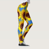 Ukraine Sonnenblumen Friedenszeichen Signatur Anti Leggings (Rechts)