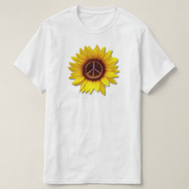 Ukraine Sonnenblumen Friedenszeichen Signatur Anti T-Shirt
