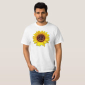 Ukraine Sonnenblumen Friedenszeichen Signatur Anti T-Shirt (Vorne ganz)