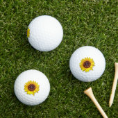 Ukraine Sonnenblumen Friedenszeichen Zeichen gegen Golfball (Insitu Gras)