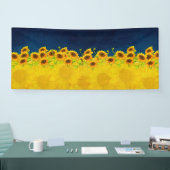 Ukraine Sonnenblumen für Hoffnung und Frieden Banner (Messe)