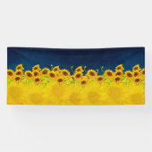 Ukraine Sonnenblumen für Hoffnung und Frieden Banner (Horizontal)