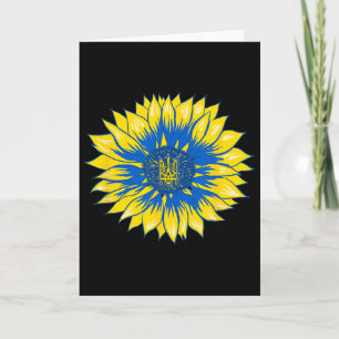 Ukraine Sonnenblumen-Shirt Retro Floral Ukrainisch Karte