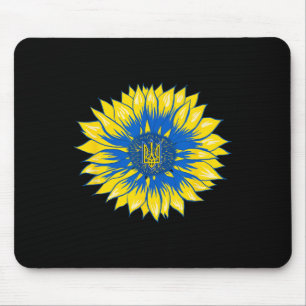 Ukraine Sonnenblumen-Shirt Retro Floral Ukrainisch Mousepad