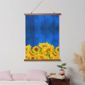 Ukraine Sonnenblumen - stehen Sie mit der Ukraine Wandteppich Mit Holzrahmen (Schlafzimmer)