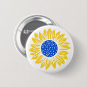Ukraine Sonnenblumen ukrainische Unterstützung Bla Button (Vorne & Hinten)
