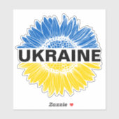 Ukraine Sonnenblumen Unterstützung Solidarität Ukr Aufkleber (Blatt)