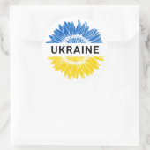 Ukraine Sonnenblumen Unterstützung Solidarität Ukr Runder Aufkleber (Tasche)