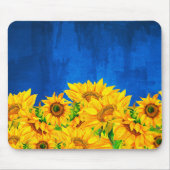 Ukraine Sonnenblumenbanner Mousepad (Vorne)
