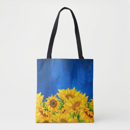 Ukraine Sonnenblumenbanner Tasche (Vorderseite)