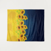 Ukraine Sonnenblumenflagge Wandteppich (Vorderseite (Horizontal))