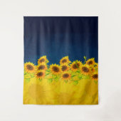 Ukraine Sonnenblumenflagge Wandteppich (Vorderseite)
