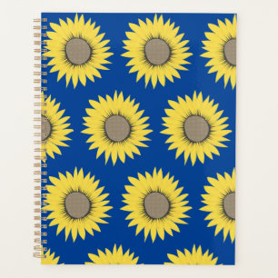 Ukraine Sonnenblumenmuster Gelb und Blau Planer