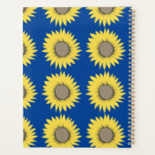 Ukraine Sonnenblumenmuster Gelb und Blau Planer (Rückseite)