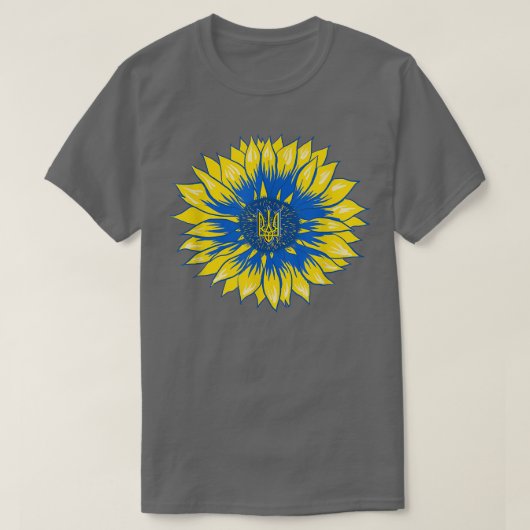 Ukraine Sonnenblumenreflexe ukrainische Flagge  T-Shirt (Design vorne)