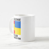 Ukraine Spanien steht an Ihrer Seite Spanische Unt Kaffeetasse (Vorderseite Links)
