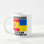 Ukraine Spanien steht an Ihrer Seite Spanische Unt Kaffeetasse (Links)