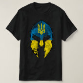 Ukraine Sparta Helmet Ukraine Wappen Flag Männer F T-Shirt (Design vorne)