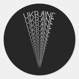 Ukraine Spotlight Wortkunst - Einzigartiges Ukrain Runder Aufkleber