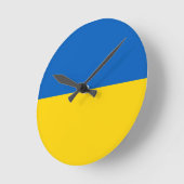 Ukraine-Staatsflagge Runde Wanduhr (Winkel)