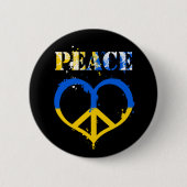 Ukraine Städtische Stille Frieden und Liebe Symbol Button (Vorderseite)
