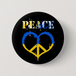 Ukraine Städtische Stille Frieden und Liebe Symbol Button