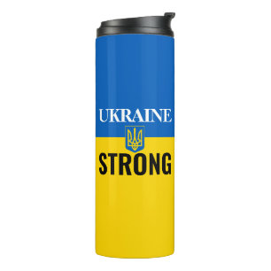 UKRAINE STARK oder Ihre Nachricht Thermosbecher