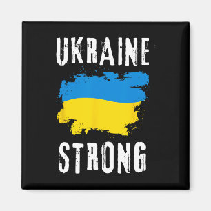 Ukraine Stark Ukrainische Flagge Stolz Vintage Män Magnet