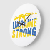 Ukraine: Starke Unterstützung für die Ukraine Große Wanduhr (Winkel)