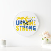 Ukraine: Starke Unterstützung für die Ukraine Große Wanduhr (Zuhause)