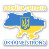 Ukraine Starke Unterstützung für ukrainische Lände Aufkleber (Vorderseite)