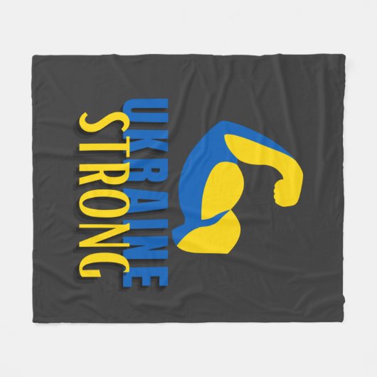 Ukraine Starker Muskel Flex Fleecedecke (Vorderseite (Horizontal))