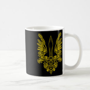 Ukraine stilisiertes gelbes Wappen - Ukrainisches Kaffeetasse