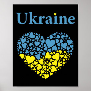 Ukraine Stolz Ukrainisches Herz Flagge Ehre der Uk Poster